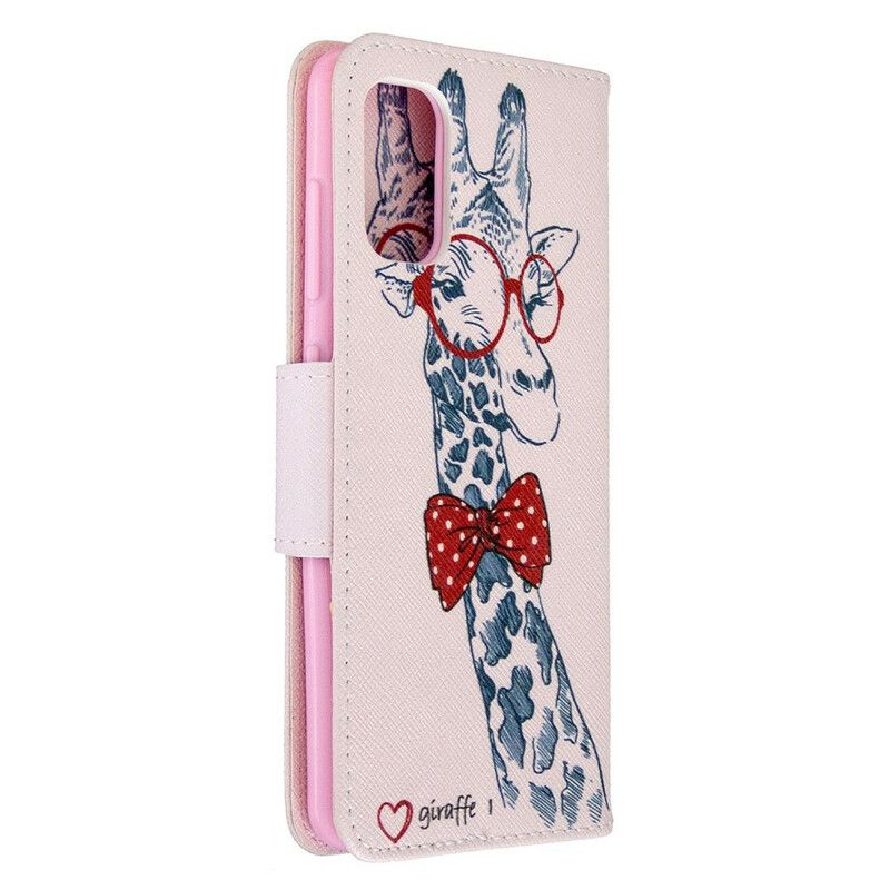 Læder Cover Samsung Galaxy A41 Nørdet Giraf