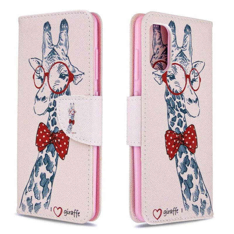 Læder Cover Samsung Galaxy A41 Nørdet Giraf