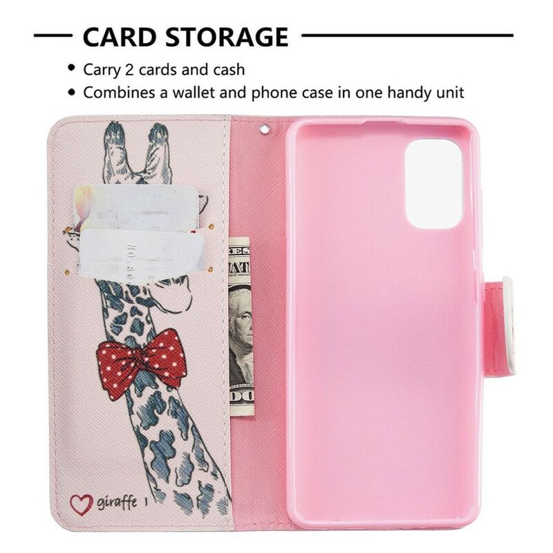Læder Cover Samsung Galaxy A41 Nørdet Giraf
