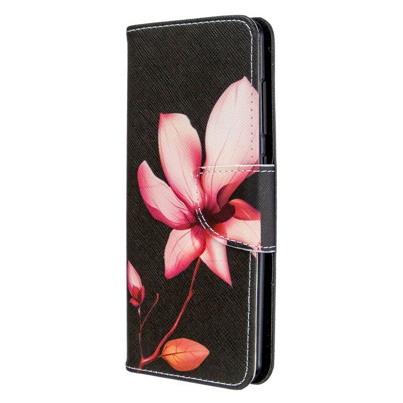 Læder Cover Samsung Galaxy A41 Pink Blomst