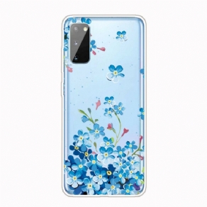 Mobilcover Samsung Galaxy A41 Blå Blomster