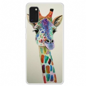 Mobilcover Samsung Galaxy A41 Farverig Giraf