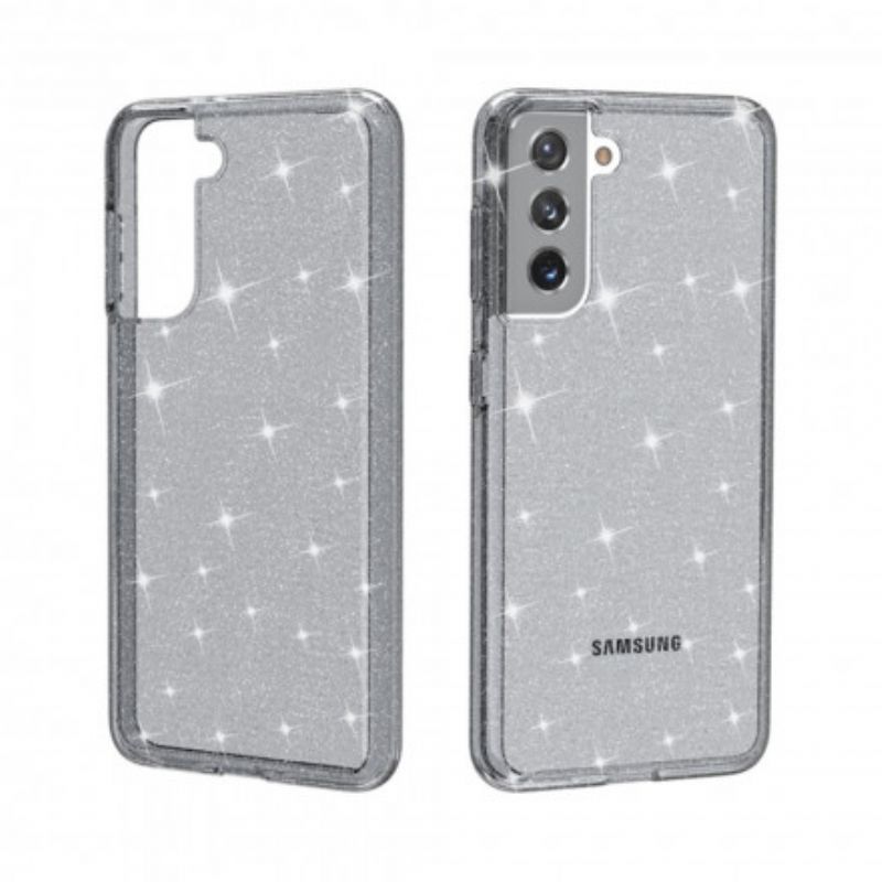 Cover Samsung Galaxy S21 5G Transparente Pailletter