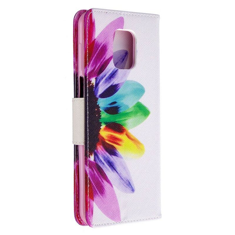 Flip Cover Xiaomi Redmi Note 9S / Note 9 Pro Akvarelblomst