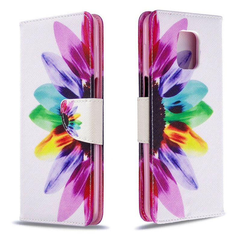 Flip Cover Xiaomi Redmi Note 9S / Note 9 Pro Akvarelblomst