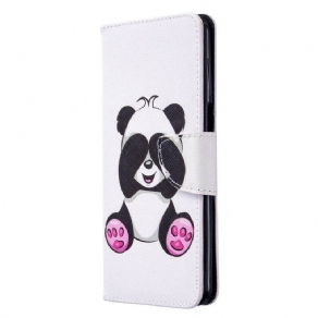 Flip Cover Xiaomi Redmi Note 9S / Note 9 Pro Panda Sjov