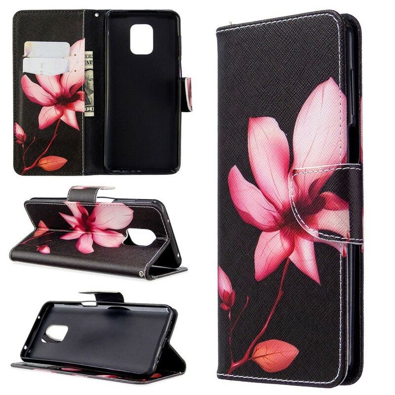 Flip Cover Xiaomi Redmi Note 9S / Note 9 Pro Pink Blomst