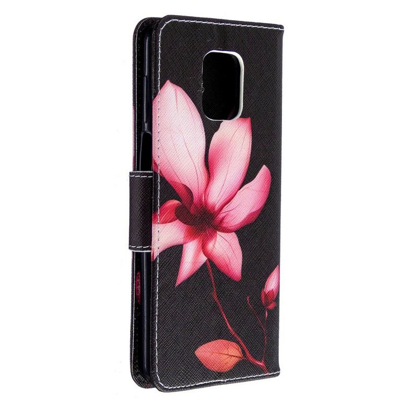 Flip Cover Xiaomi Redmi Note 9S / Note 9 Pro Pink Blomst