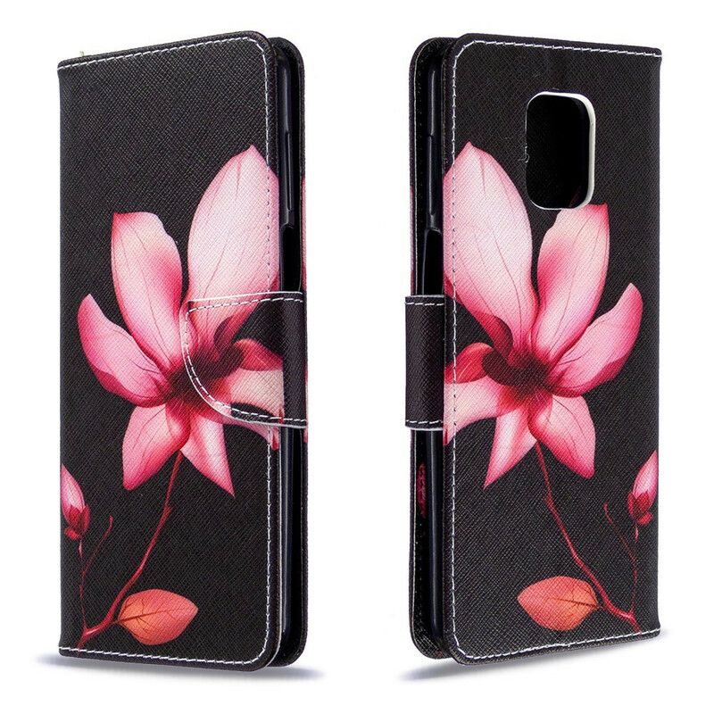 Flip Cover Xiaomi Redmi Note 9S / Note 9 Pro Pink Blomst