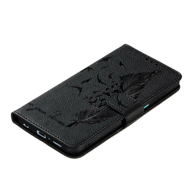 Læder Cover Xiaomi Redmi Note 9S / Note 9 Pro Plume Lev Din Drøm