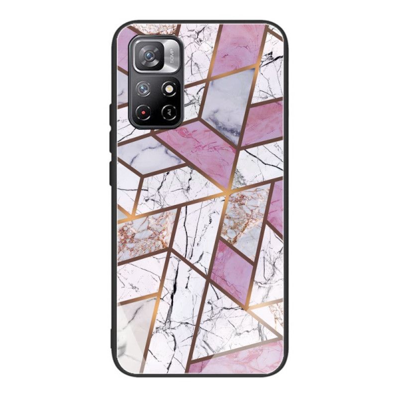 Cover Poco M4 Pro 5G Hærdet Glas Med Marmordesign
