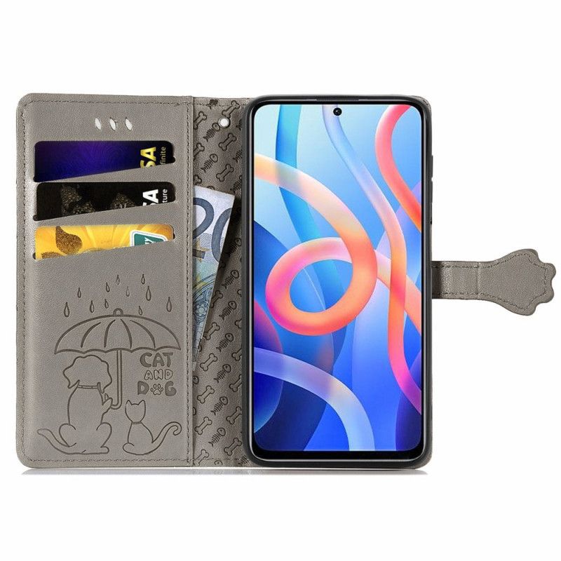 Læder Cover Poco M4 Pro 5G Animerede Dyr