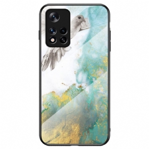 Mobilcover Poco M4 Pro 5G Marmorfarver Hærdet Glas