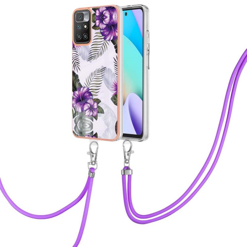 Cover Xiaomi Redmi 10 Med Snor Blomstersnor