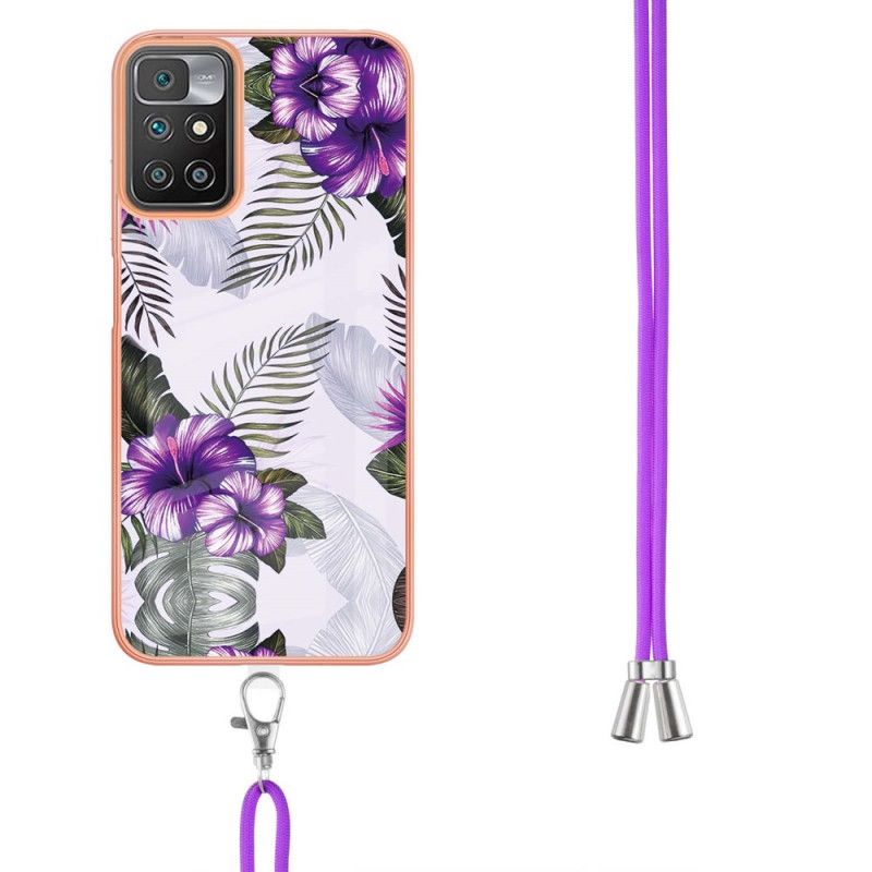 Cover Xiaomi Redmi 10 Med Snor Blomstersnor