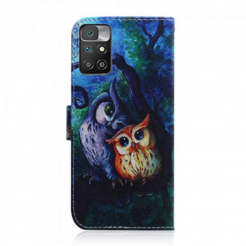 Flip Cover Xiaomi Redmi 10 Maleri Af Ugler