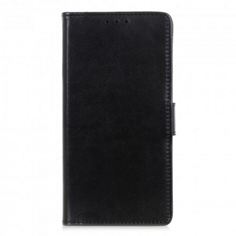 Flip Cover Xiaomi Redmi 10 Simpel Skinnende Lædereffekt
