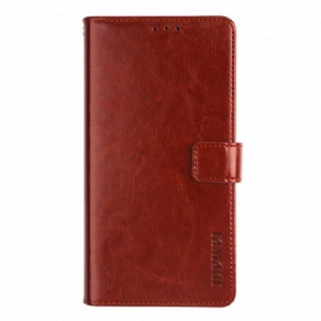 Læder Cover Xiaomi Redmi 10 Imiteret Læder Idewei