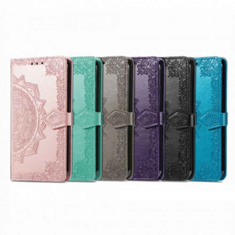 Læder Cover Xiaomi Redmi 10 Middelaldermandala
