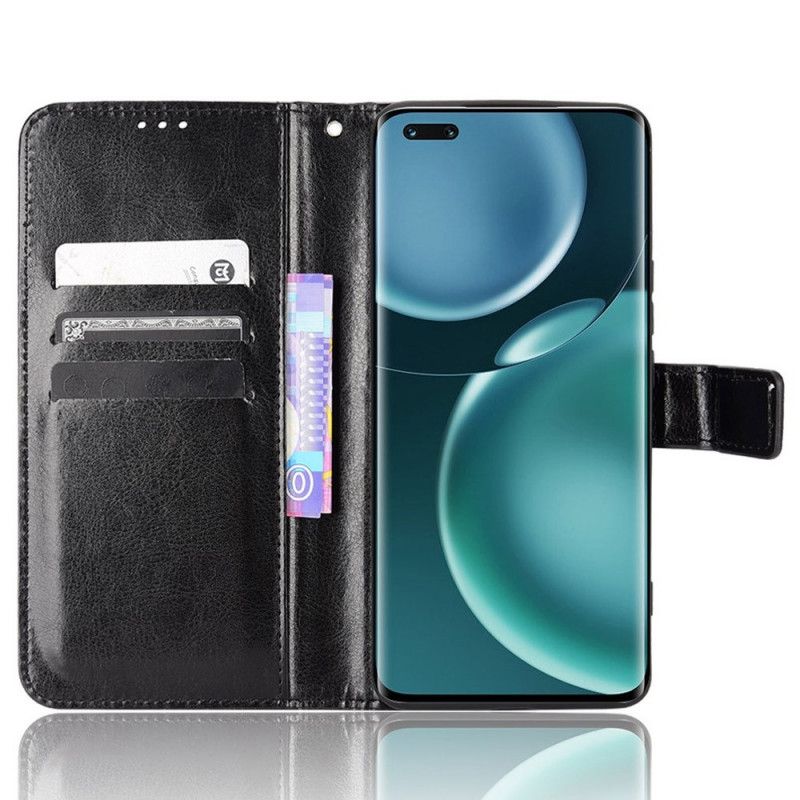 Flip Cover Honor Magic 4 Pro Med Snor Flashy Kunstlæder Med Rem