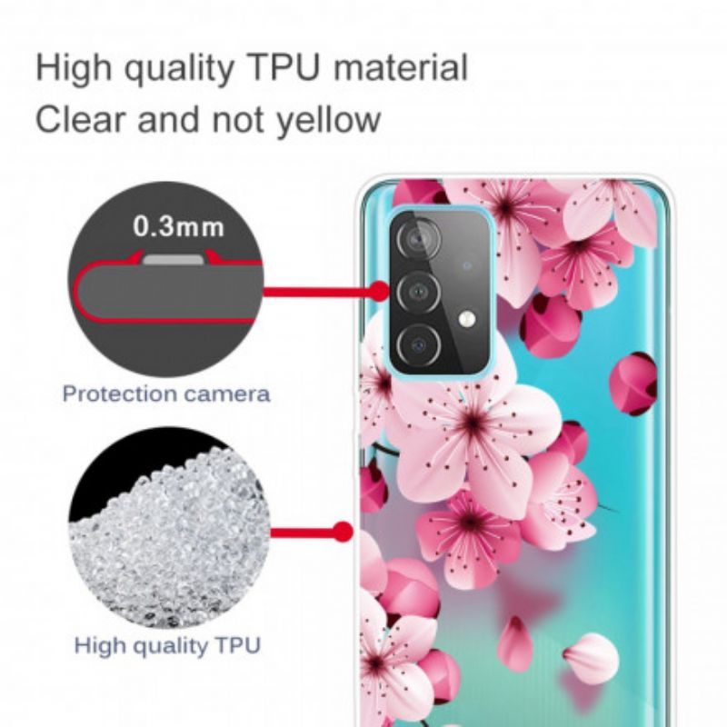 Cover Samsung Galaxy A32 4G Små Lyserøde Blomster