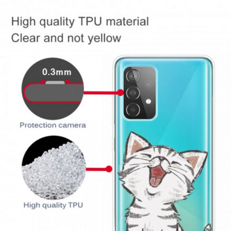 Cover Samsung Galaxy A32 4G Sød Kat
