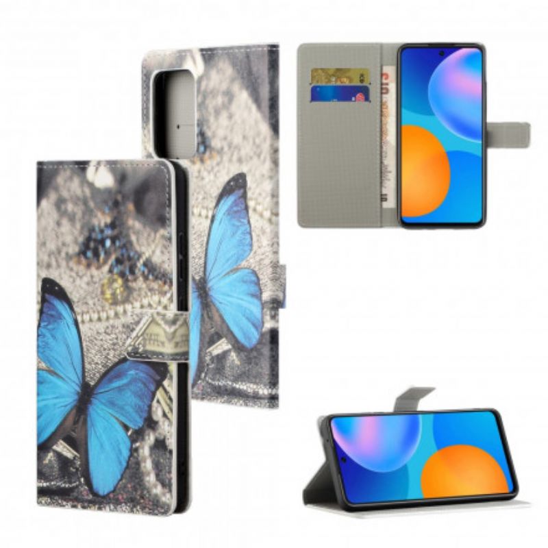 Flip Cover Samsung Galaxy A32 4G Blå Prestige Sommerfugl