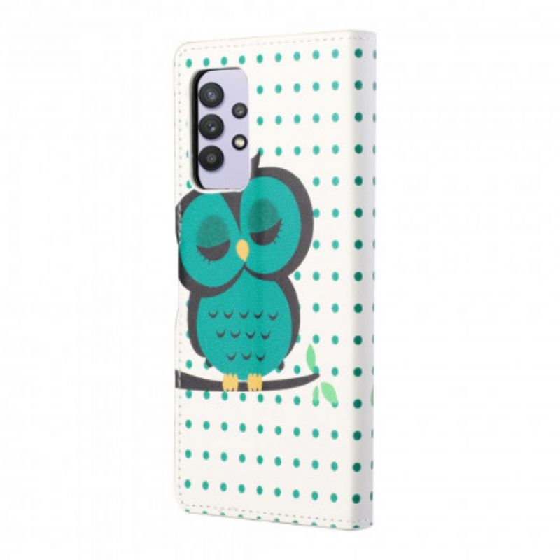Flip Cover Samsung Galaxy A32 4G Sovende Ugle