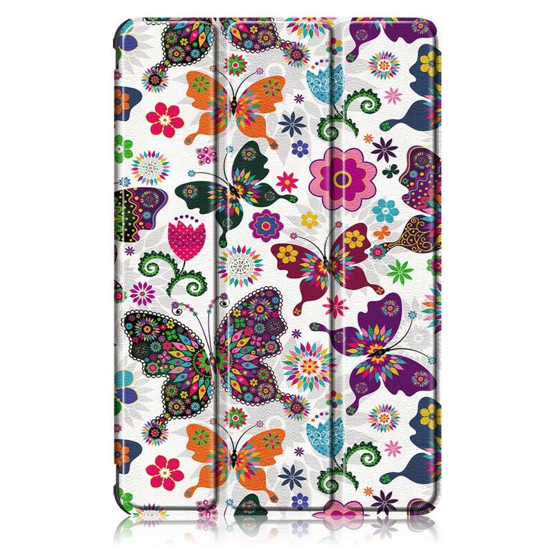 Cover Samsung Galaxy Tab S7 FE Forbedrede Sommerfugle Og Blomster