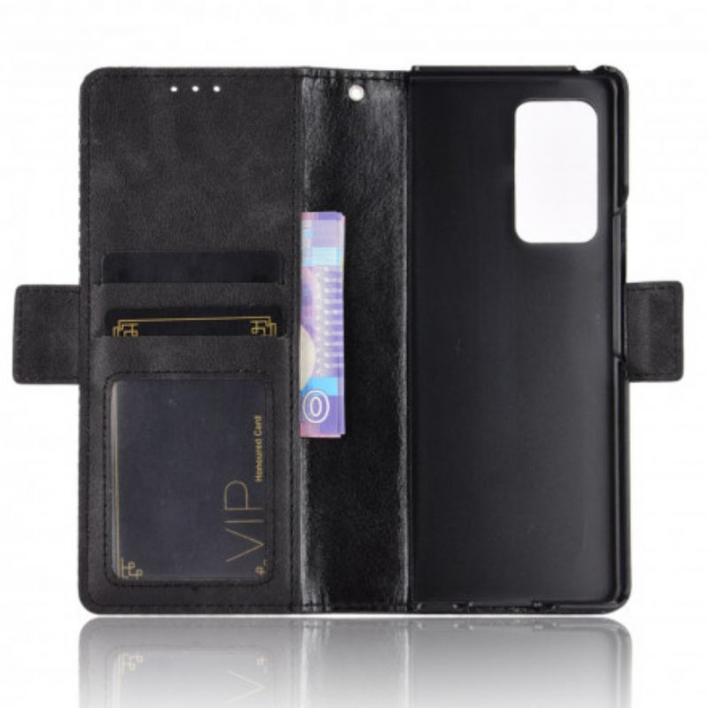 Læder Cover Samsung Galaxy Z Fold 2 Styliseret Lædereffekt