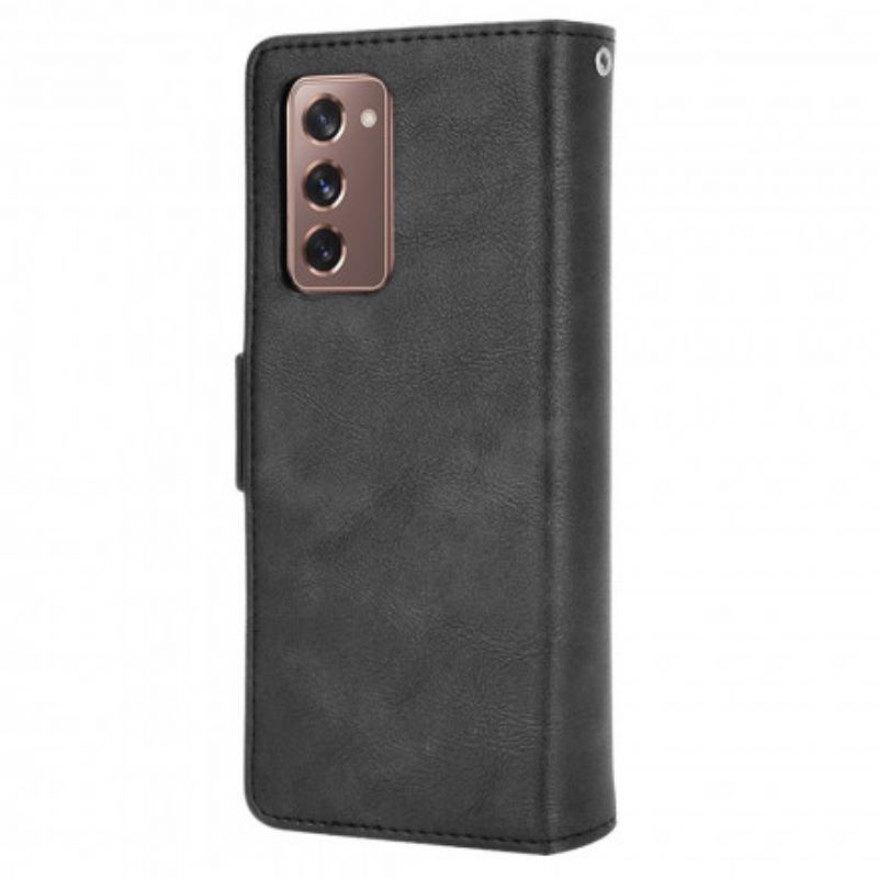 Læder Cover Samsung Galaxy Z Fold 2 Styliseret Lædereffekt