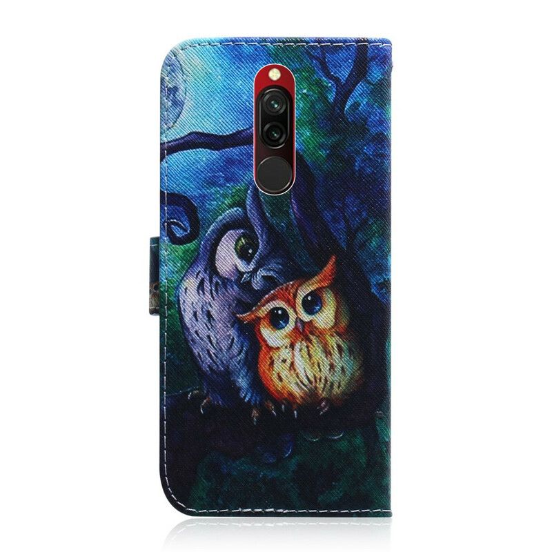 Flip Cover Xiaomi Redmi 8 Maleri Af Ugler