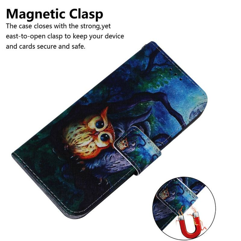 Flip Cover Xiaomi Redmi 8 Maleri Af Ugler