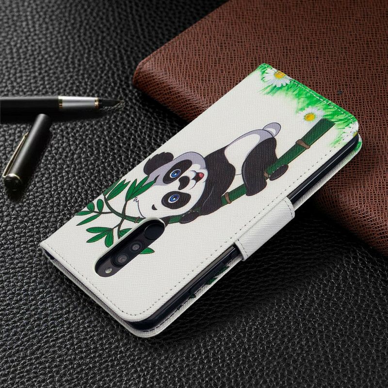 Flip Cover Xiaomi Redmi 8 Panda På Bambus