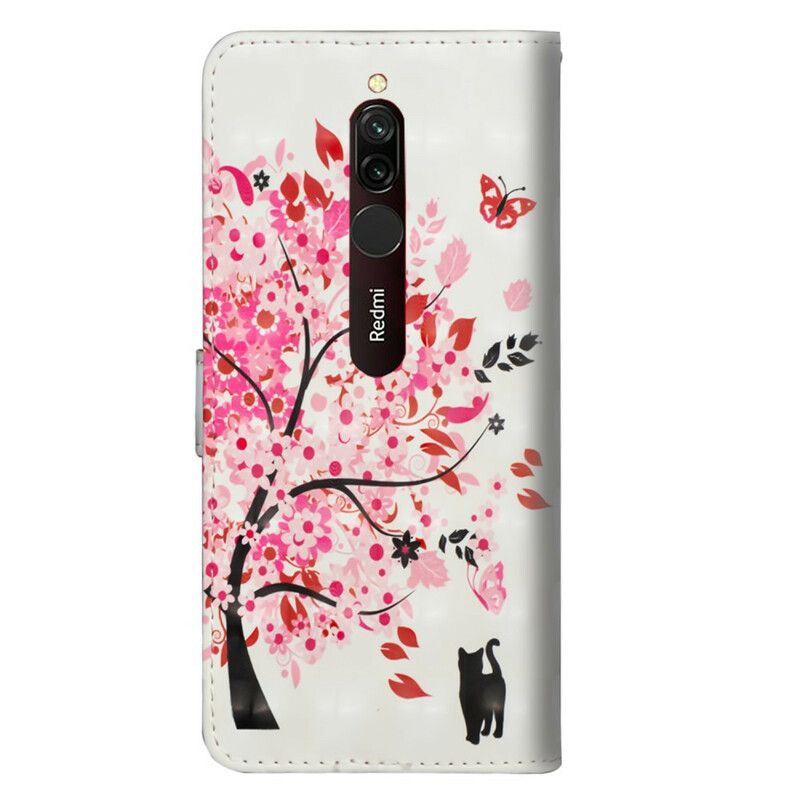 Flip Cover Xiaomi Redmi 8 Pink Træ