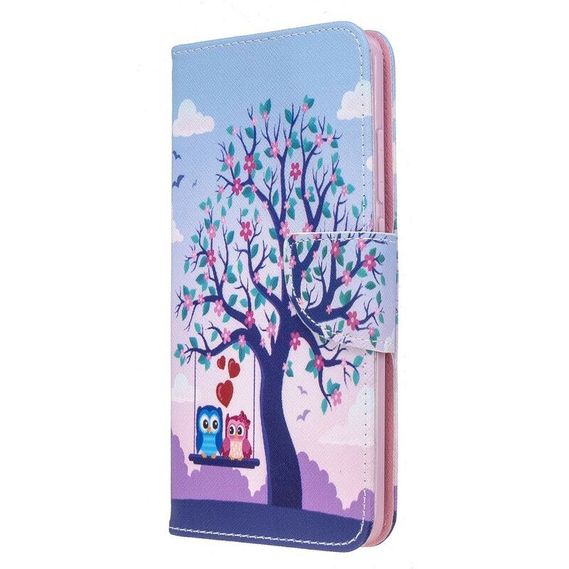 Flip Cover Xiaomi Redmi 8 Ugler På Gyngen