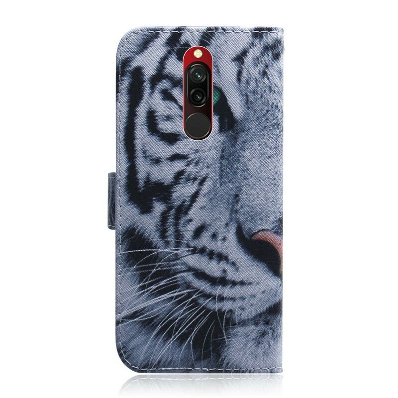 Læder Cover Xiaomi Redmi 8 Tigeransigt