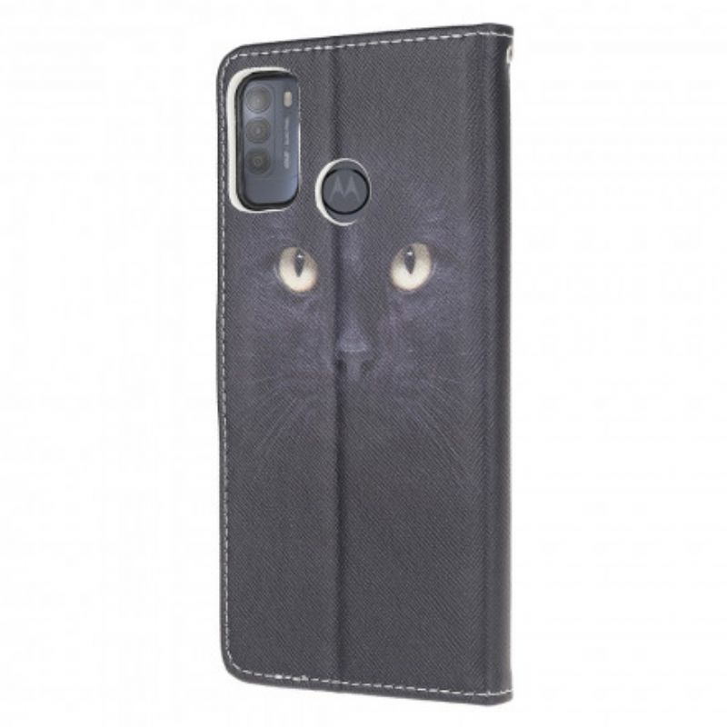 Flip Cover Moto G50 Med Snor Thong Black Cat Eyes