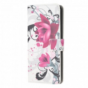 Flip Cover Moto G50 Tropiske Blomster