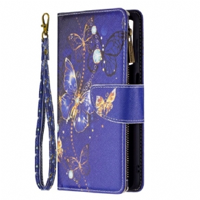 Flip Cover Samsung Galaxy M52 5G Fyrværkeri Sommerfugle