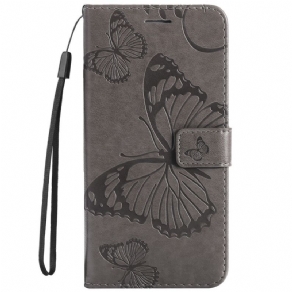 Flip Cover Samsung Galaxy M52 5G Sommerfuglelæder