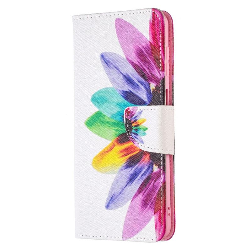 Læder Cover Samsung Galaxy M52 5G Blomst
