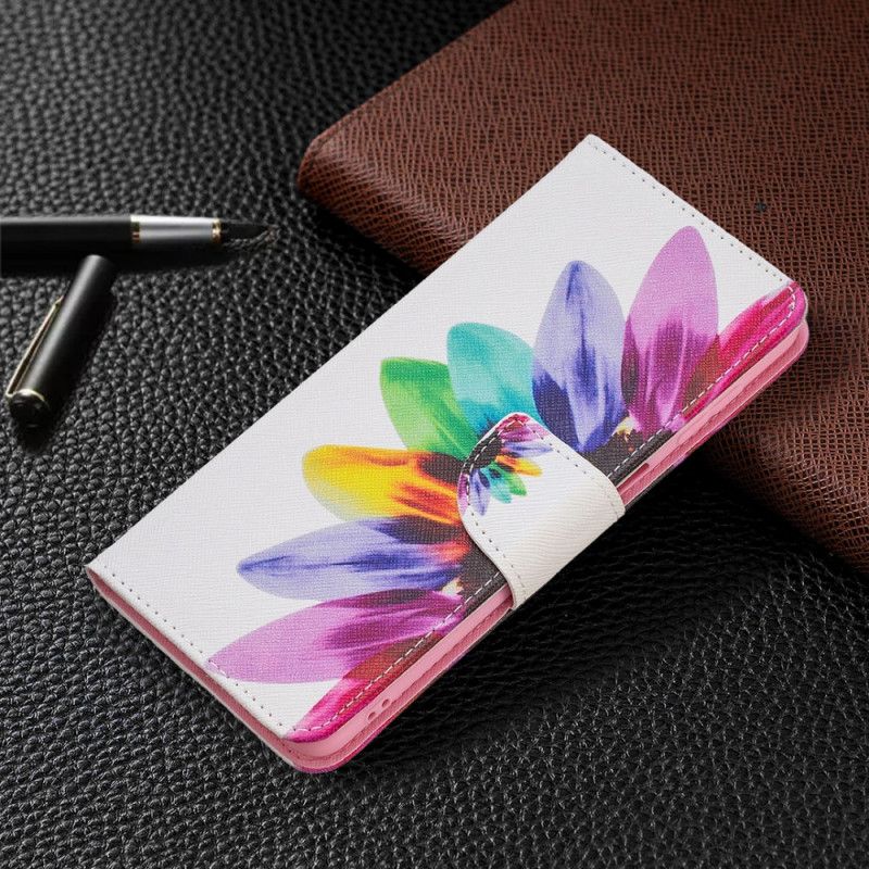 Læder Cover Samsung Galaxy M52 5G Blomst