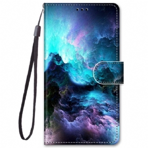 Læder Cover Samsung Galaxy M52 5G Glow In The Dark Storm
