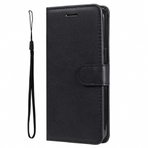 Læder Cover Samsung Galaxy M52 5G Med Snor Mat Læderrem
