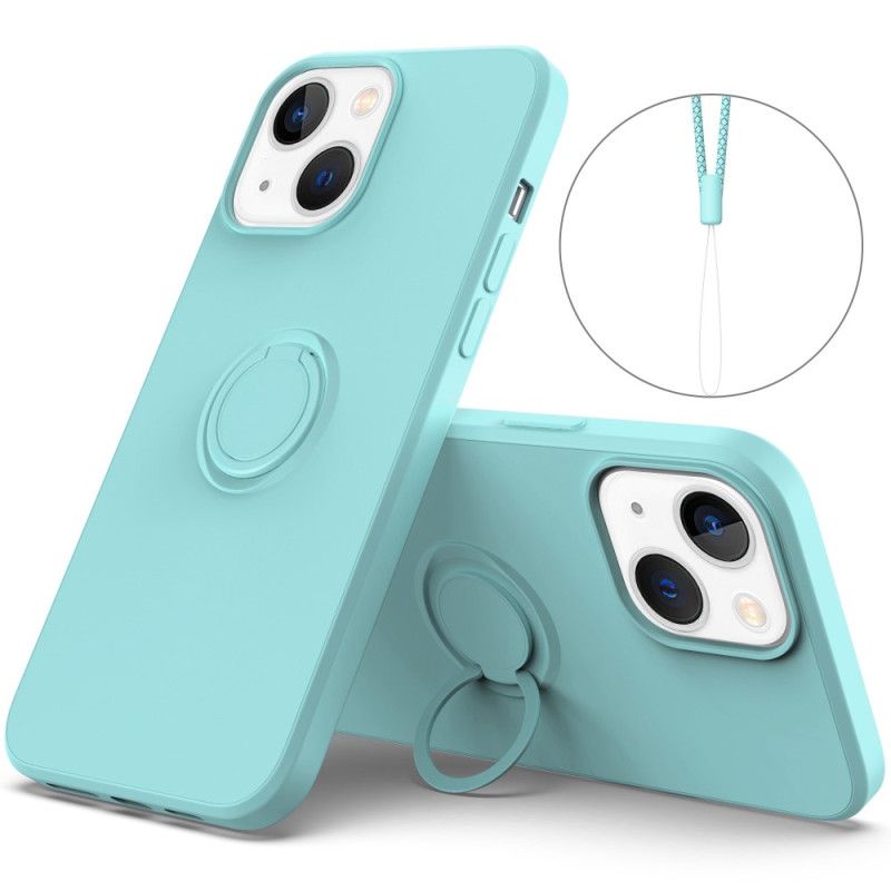 Cover iPhone 14 Flydende Silikonering Og Snor