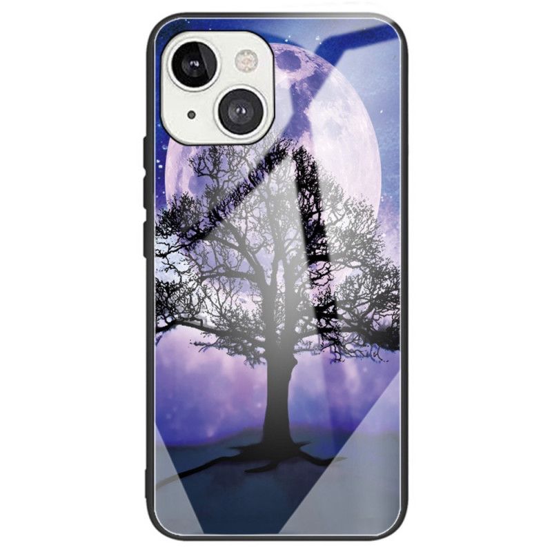 Cover iPhone 14 Hærdet Glastræ Og Måne