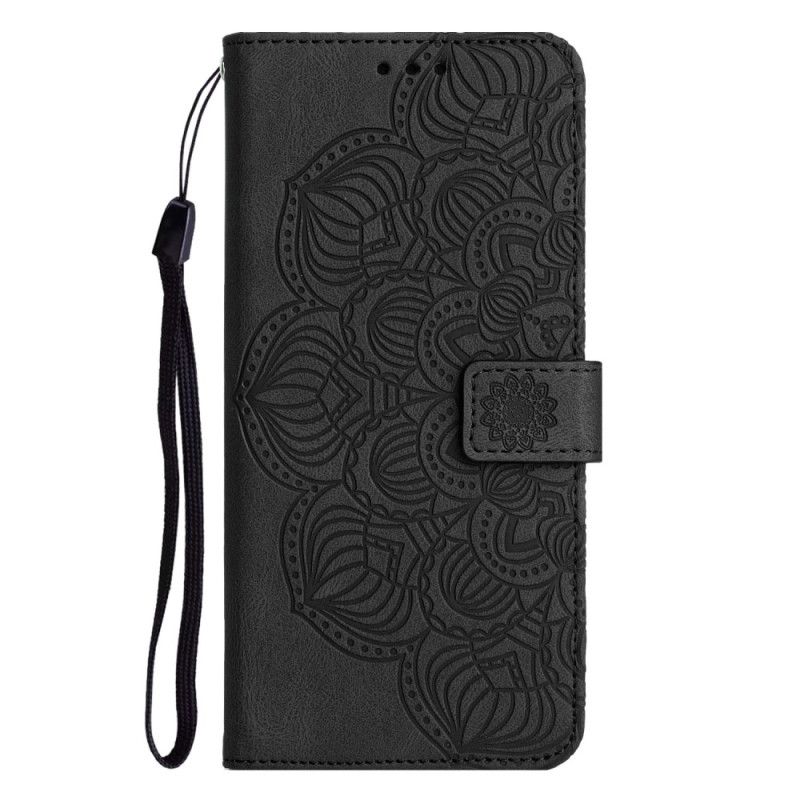Flip Cover iPhone 14 Med Snor Thong Mandala