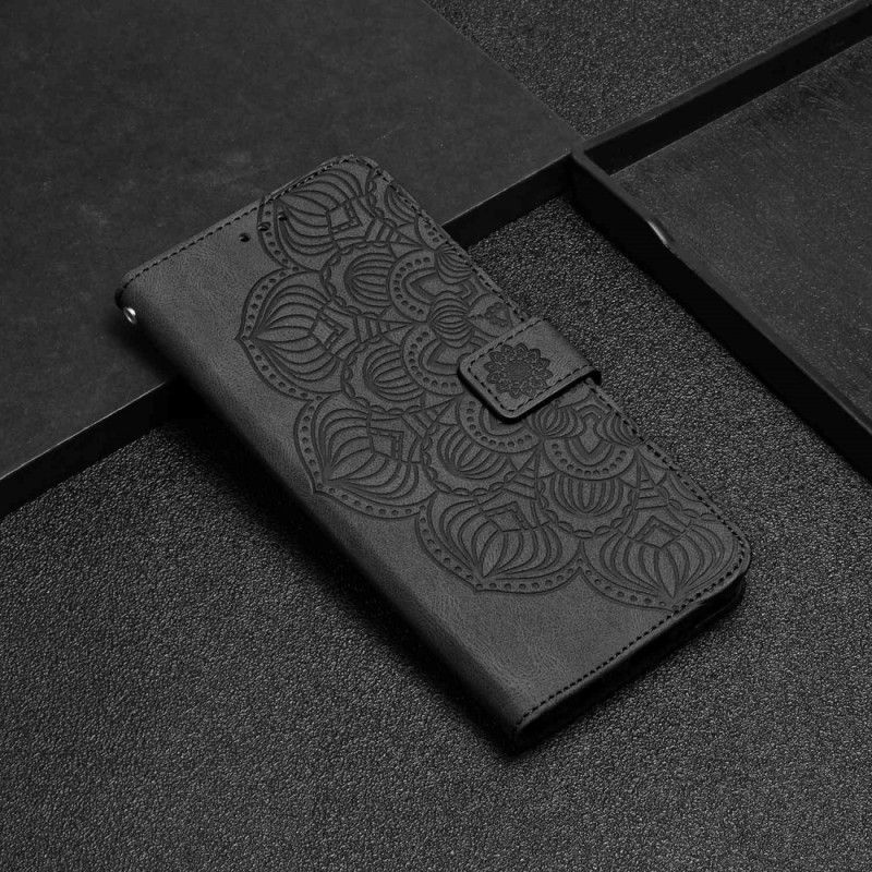 Flip Cover iPhone 14 Med Snor Thong Mandala