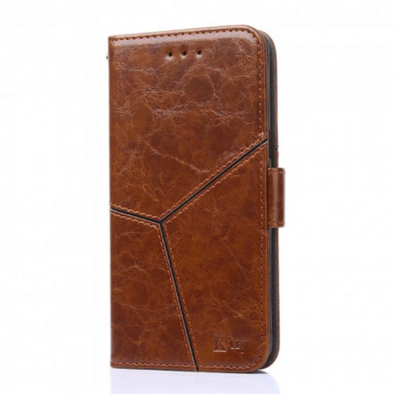Flip Cover Samsung Galaxy A32 5G Geometrisk Lædereffekt